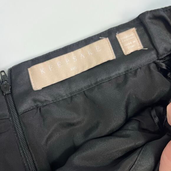 KEEPSAKE XXS Black Off The Shoulder Lace Pencil Short Sleeve Dress - Picture 4 of 10